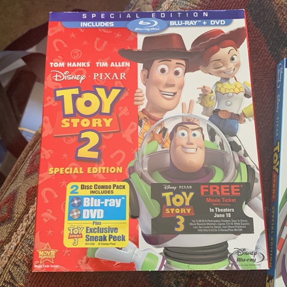 Toy Story and Toy Story 2 Set is 2 DVD Blue-Ray Disc each New in Package - Picture 4 of 5